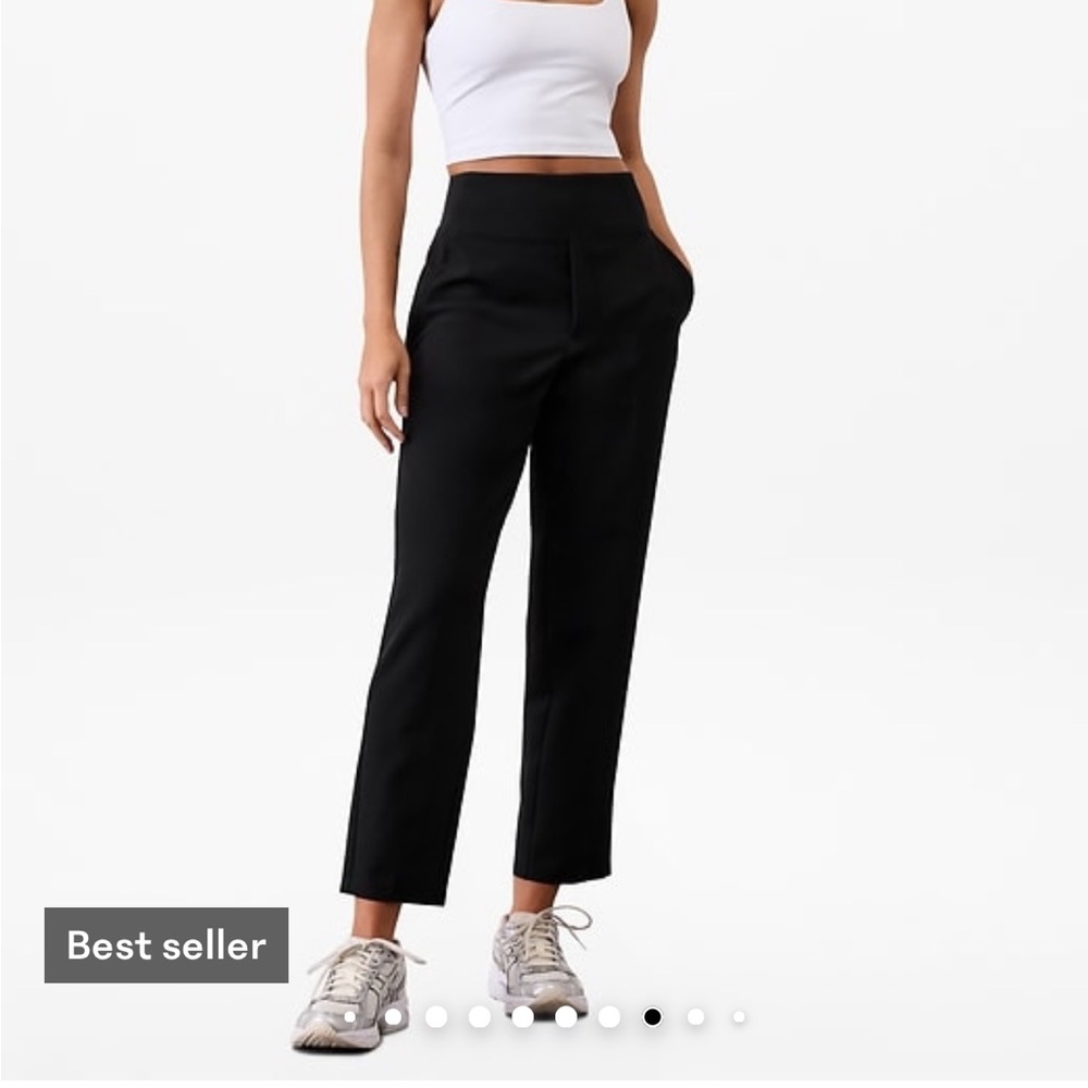 Athleta Black Straight-Leg Pants